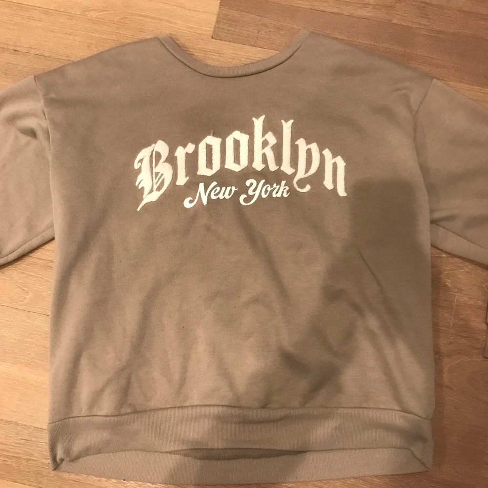 Women's Brown and Grey Sweatshirt